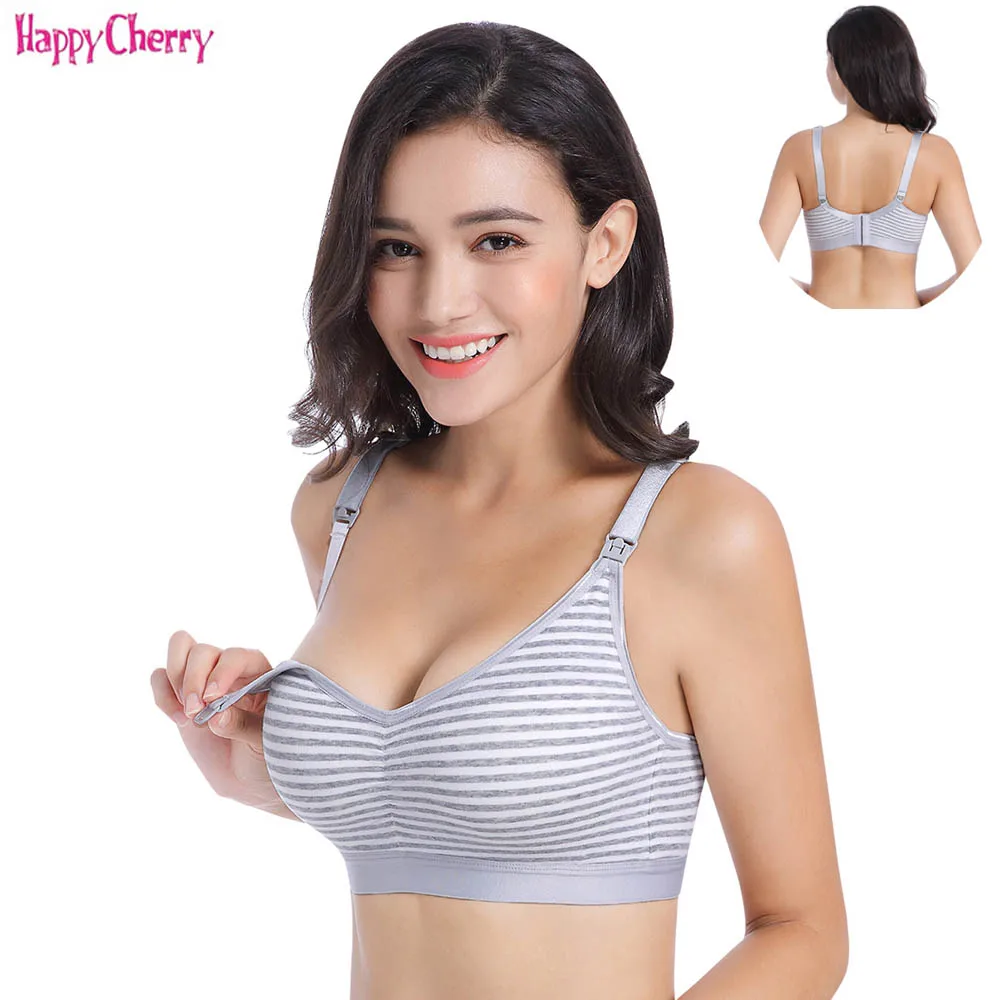 

Maternity Bra Women Cotton Padded Nursing Pregnant Bra Breastfeeding Pregnant Mother Clothes Underwear Wire Free Sleep Bra