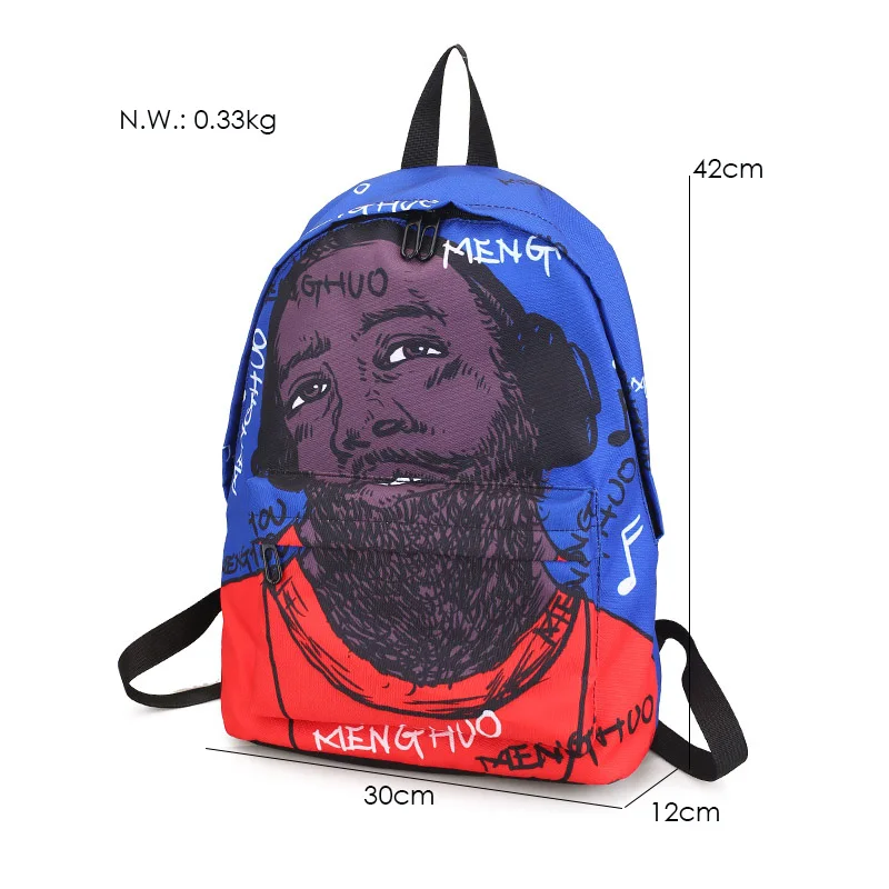 Menghuo Newest Women Backpacks 3D Printing Backpack Female Trendy Designer School Bags Teenagers Girls Men Travel Bag Mochilas (64)