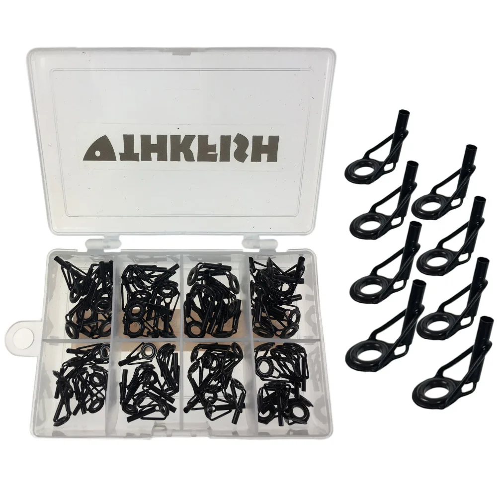 80 шт./компл. направляющие наконечники для удочки Repait Kit рыболовные Топы черные