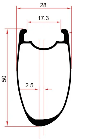 no braking track tubular 50mm