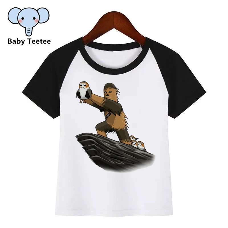 Новая детская летняя футболка с забавным принтом «Звездные войны» Детская модная одежда футболка детская футболка с рисунком