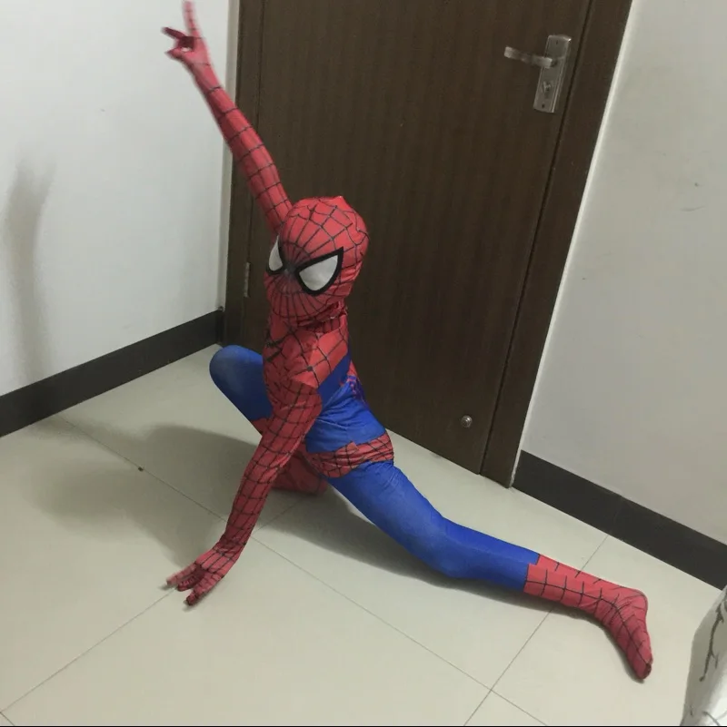 

The Amazing Spider-Man Cosplay Costume Children Superhero Spiderman Spandex Fullbody Outfits Halloween Costumes for Kids