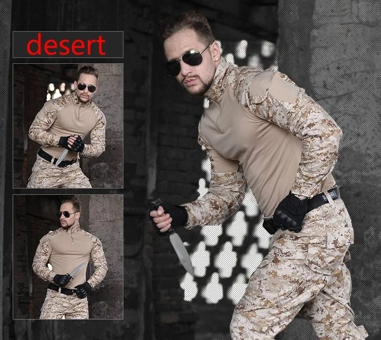 HAN WILD Мужская походная рубашка военная одежда немецкая камуфляжная униформа
