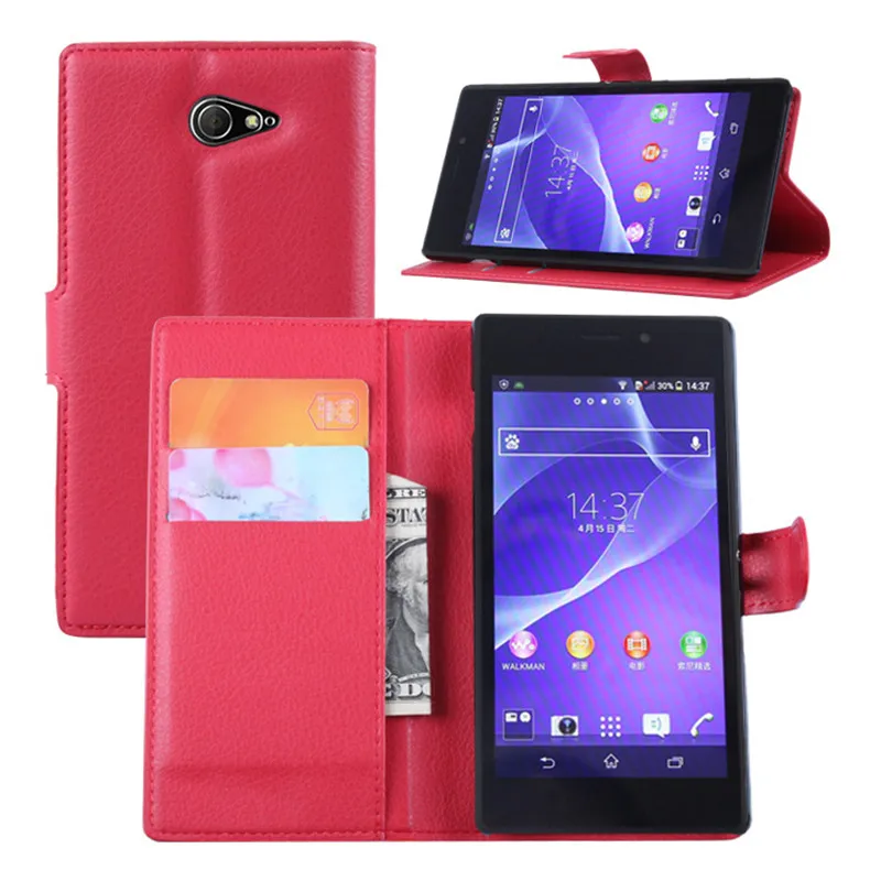 Phone Case for Coque Sony Xperia M2 S50H D2302 D2303 Leather Cover