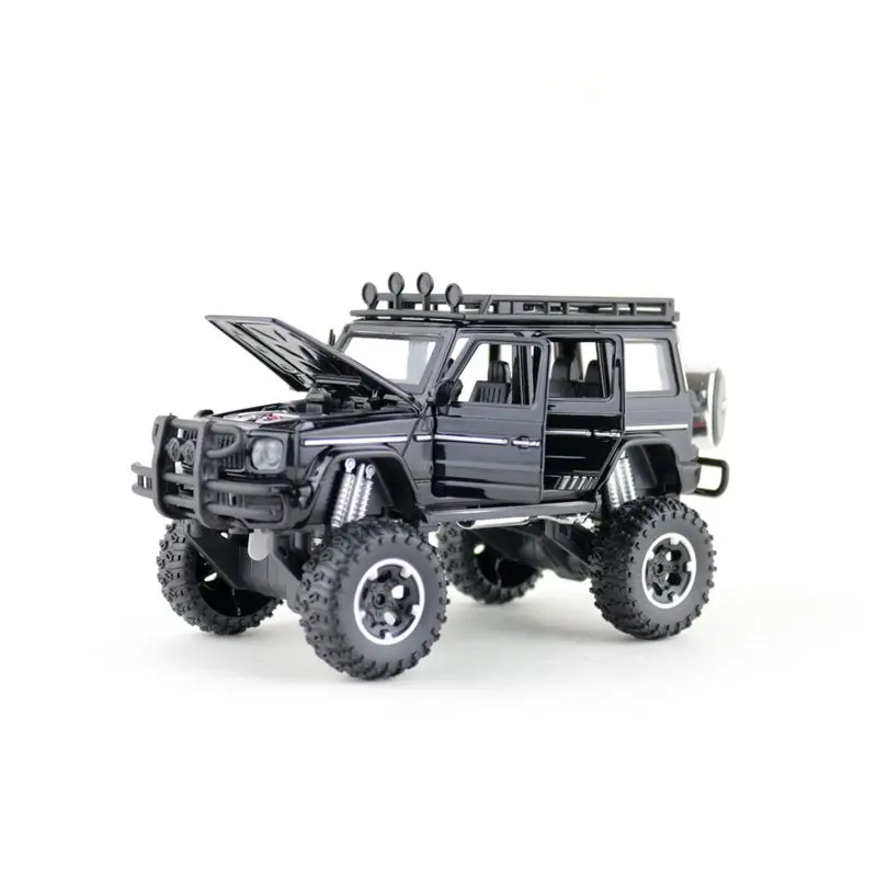 /Литье под давлением модель игрушки/1:32 Масштаб/G63 AMG внедорожный пикап автомобиль/оттяните назад/звук и свет/Коллекция/подарок для ребенка