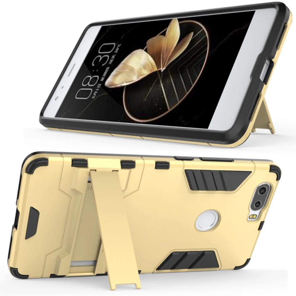 REDTREE TPU+PC Slim Cases for ZTE Nubia Z17 Full Cover Celular Iron Man Case with Holder for Nubia Z17 mini Smartphone Back Capa