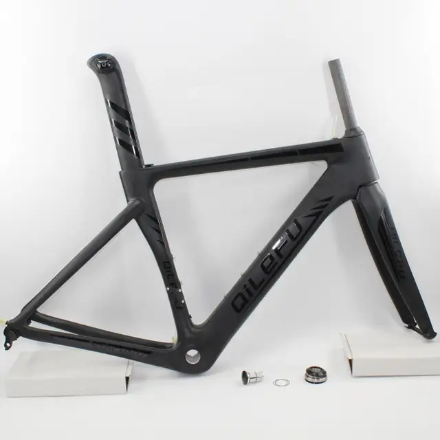 $US $275.98 Brand New matt+gloss logo QILEFU 700C racing Road bike UD full carbon fibre bicycle frames fork sea