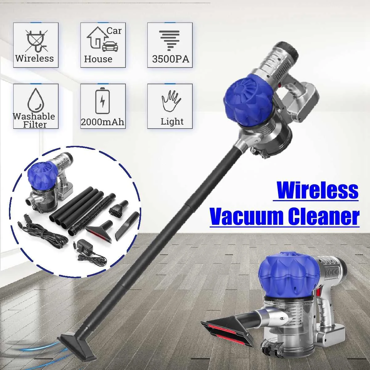 

Wireless Low noise portable household vacuum cleaner handheld lithium electrostatic precipitator and aspirator