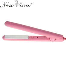 NewView Mini Hair Curler Iron Pink Electric Corrugated Plate Hair Curling Iron Curls Volume Styling Tools