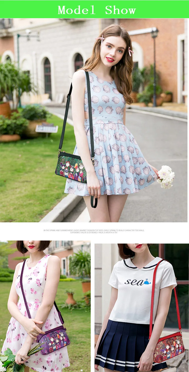 Fashion cartoon cross female bagL1312