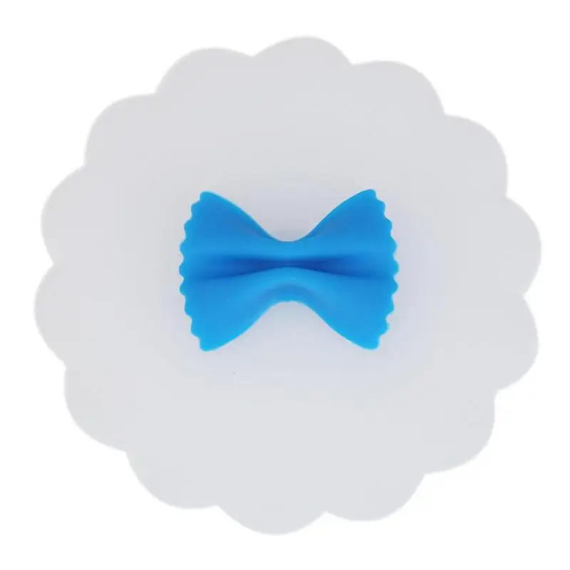 Blue Силиконовый чехол с бантом, термостойкая Герметичная крышка, герметичные чашки, аксессуары для чашки E5M1 - Цвет: Blue