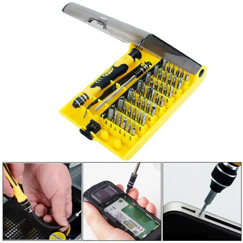 45pcs/set Multi function Screwdriver Set Notebook Mobile Phone Glasses