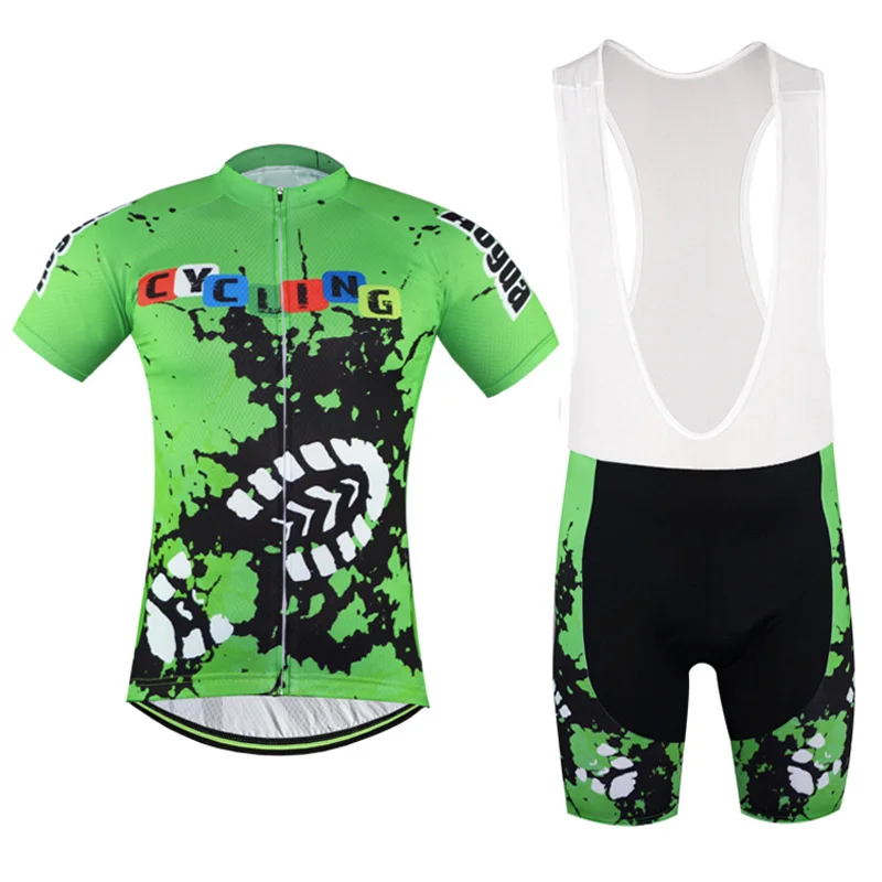 Bib Cycling Set Aogda летняя воздухопроницаемая одежда для катания на велосипеде, комплект для велоспорта, мужская одежда с коротким рукавом для велосипеда, быстросохнущая одежда для велоспорта Ropa Ciclismo - Цвет: Bib Cycling Set