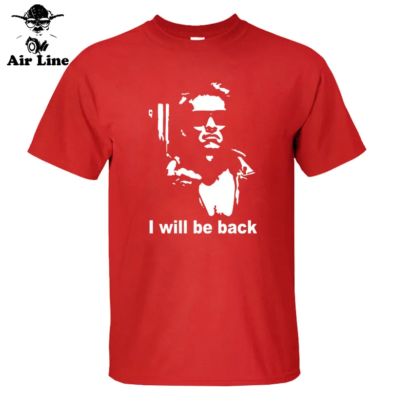Летний Терминатор, Арнольд Шварценеггер я буду обратно Футболка Мужская хлопковая футболка с принтом с коротким рукавом - Цвет: 6