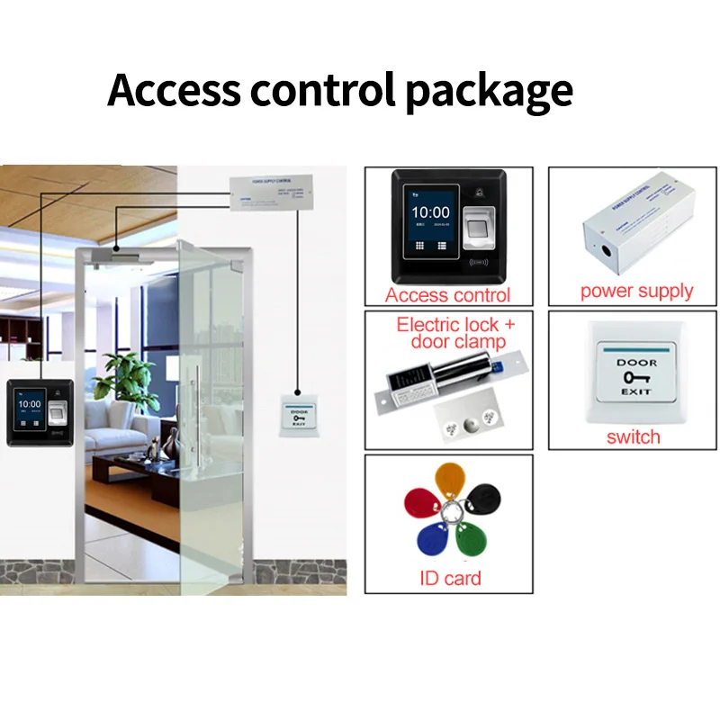 Сенсорный экран с отпечатком пальцев система контроля доступа Система контроля доступа пакет отпечатков пальцев карты пакет