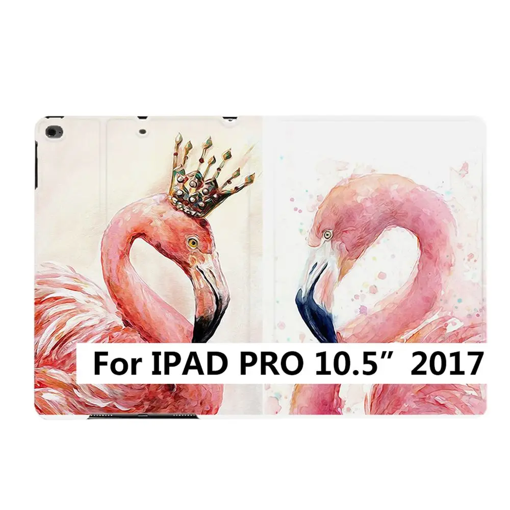 iPad PRO 10.5 2017 Пара Фламинго король queen из искусственной кожи Стенд Смарт чехол Обложка для iPad Air 1 2 3 9," 5 6 7th 10,2" 10," PRO Mini 4 5 - Цвет: iPad PRO 10.5 2017