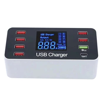 

8 Port Multi Fast Usb Charger Quick Charge 3.0 Multiple Usb Phone Charging Station Universal Usb Hub Charger Qc 3.0 Led Displa