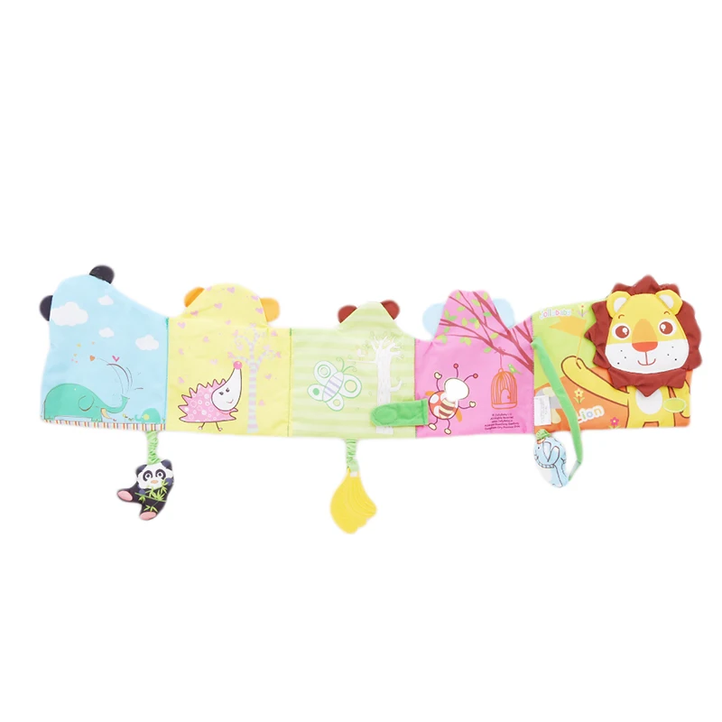 Baby Bed Cloth Book Bed Bumpers Around Soft Plush Animal Early Educational Cot Book Toys for Children Animal Baby Bed Toy