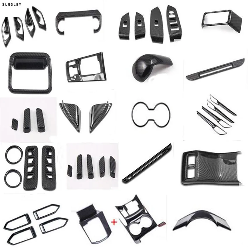 

1lot ABS Carbon fiber grain inside decoration cover for 2017 2018 Mazda CX-5 CX 5 CX5 MK2 Car accessrioes