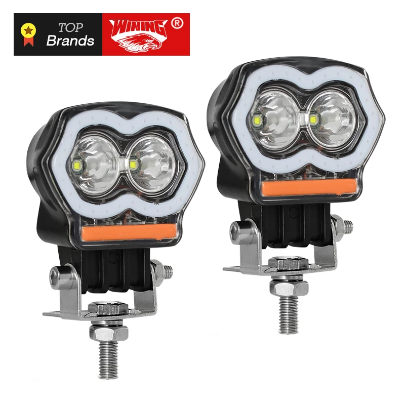 

Freeshipping Pair 20W LED work light Red Blue Strobe Offroad light LED Driving Spotlight Street Moto ATV Fog Motorbike headLight