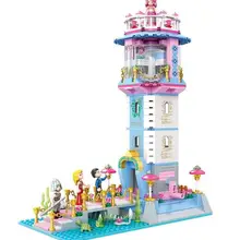 Игрушки для девочек плен Русалка Принцесса модель маяка строительные блоки совместимы с игрушечным кирпичом