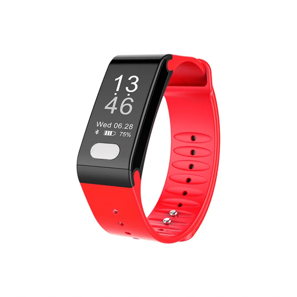 

TLWT6 0.96" Color Screen Smartband ECG Heart Rate Monitor Remote Camera Waterproof Pedometer Sport Bracelet Wristwatches