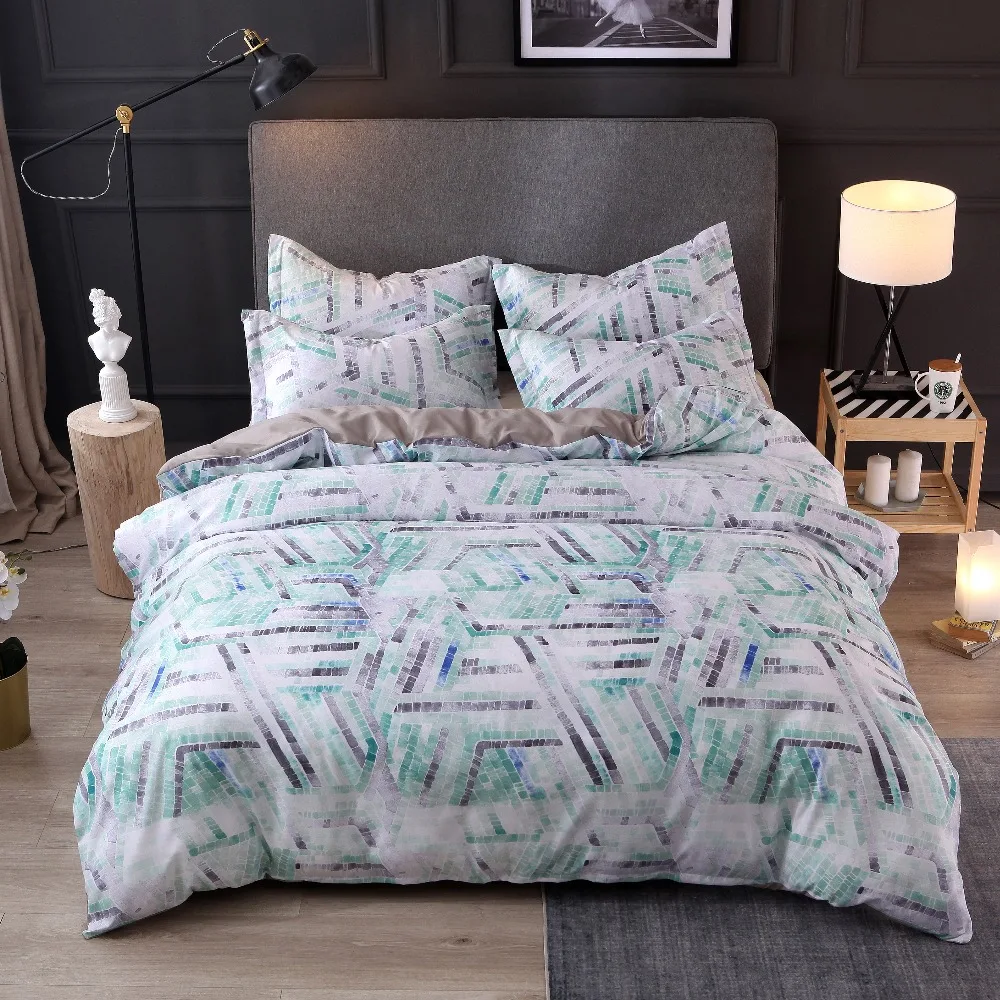 2019 Simple Bedding Set 3pcs2pcs Duvet Cover Pillowcase Single King Queen Size Comforter Cover Set With Pillow Sham No Sheet (4)