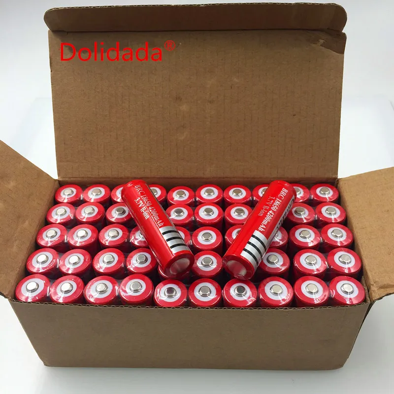 4-20 шт 100% Новый 18650 аккумулятор 6800 mAh литий-ионный перезаряжаемый красный корпус