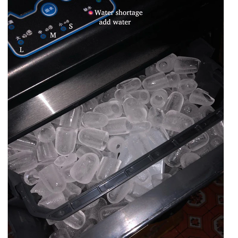 220-240V L/M/S size  electric ice maker 25kg/day commercial countertop Automatic ice making machine ice cube making machine 6