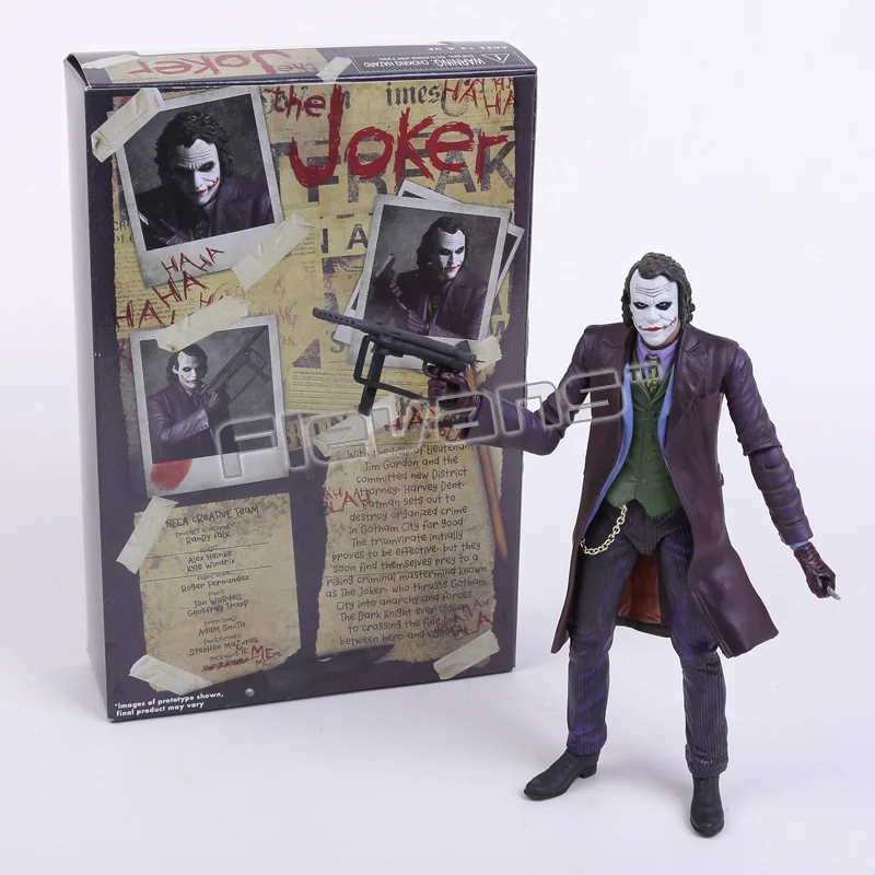 NECA DC Comics Бэтмен Супермен Джокер ПВХ фигурку Коллекционная игрушка " 18 см 3 вида стилей - Цвет: the joker