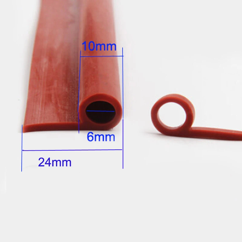 

P type high temperature red oven door window silicone rubber sealing strip weatherstrip