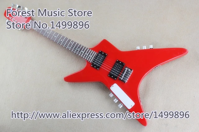 Cheap Custom Shop Chinese 6 String Guitar & 4 String Bass Guitar In One Body & Neck As Picture