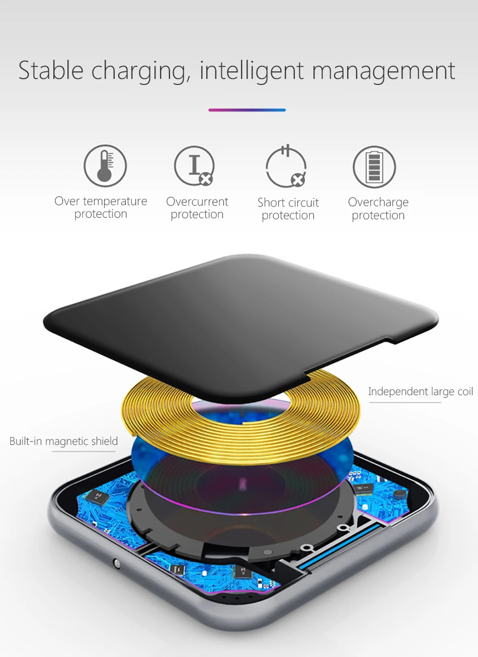 !ACCEZZ Mirror Phone Stand Charger 7.5W Fast Qi Wireless Charging For iPhone X 8 Plus XS MAX XR MIX 2S 10W Charge For Samsung S8 (8)