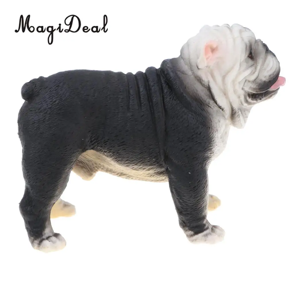 3.7'' British Bulldog Action Figure Figurine for Kids and Toddlers, Educational Toy, Birthday Presents