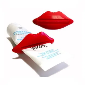 

Free Shipping 300 PCS Sexy Hot Lip Kiss Bathroom Tube Dispenser Toothpaste Cream Squeezer