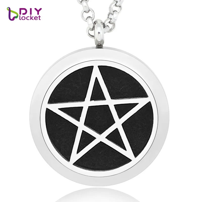 Diylocket ароматерапия цепочки и ожерелья из нержавеющей стали кулон звезда
