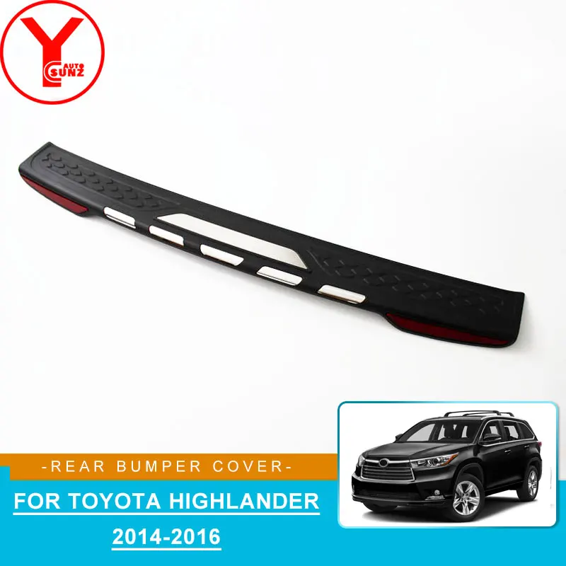 Защита заднего бампера из АБС пластика для toyota highlander 2014 2015 2016 аксессуары