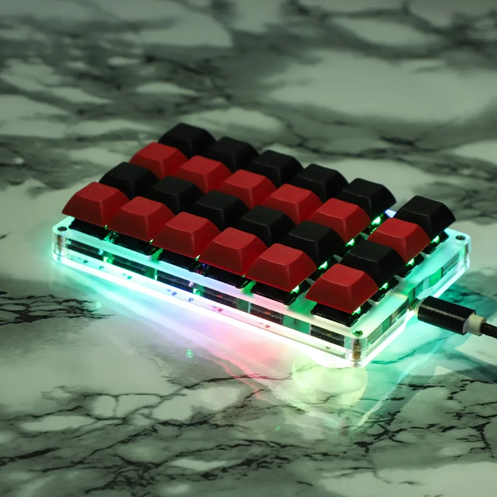 Rgb Função Macro Programável mx Cherry Gateron Switches Numpad para Lol Battlegrounds Ymd21 v2 Qmk Via 21 23 24 Key Novo