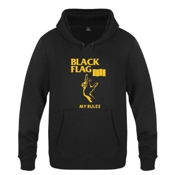 

Mens Hoodies Rock Black Flag Printed Hoodie Men Hip Hop Fleece Long Sleee Men's Sweatshirt Skate Tracksuit Sudaderas Hombre Hot