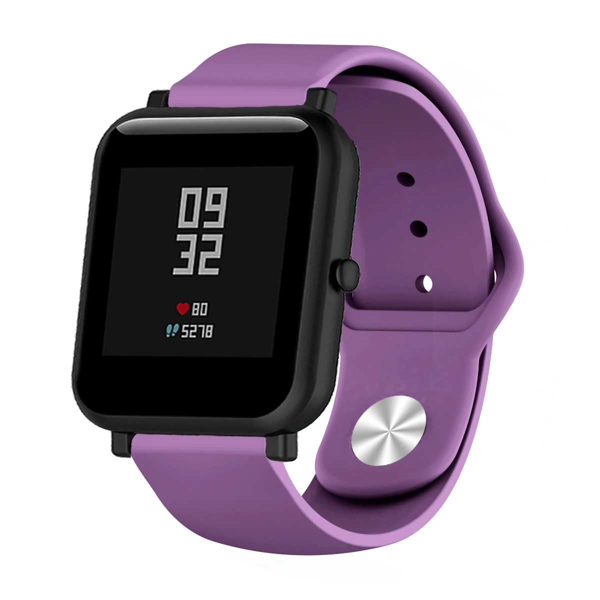 20 мм браслеты для Xiaomi Amazfit Bip Молодежные часы мягкий силиконовый ремешок для часов Amazfit Bip браслет ремень - Цвет ремешка: Purple