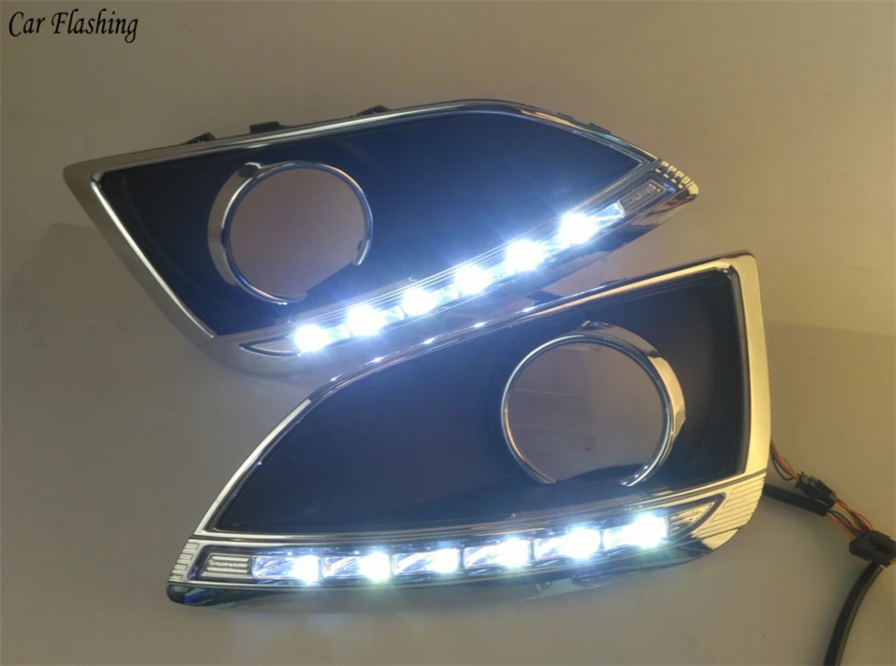 СВЕТОДИОДНЫЙ Автомобильный светильник для hyundai IX35 ix 35 2010 2011 2012 2013 автомобильный-Стайлинг светодиодный DRL Дневной ходовой светильник Дневной светильник s с указателем поворота