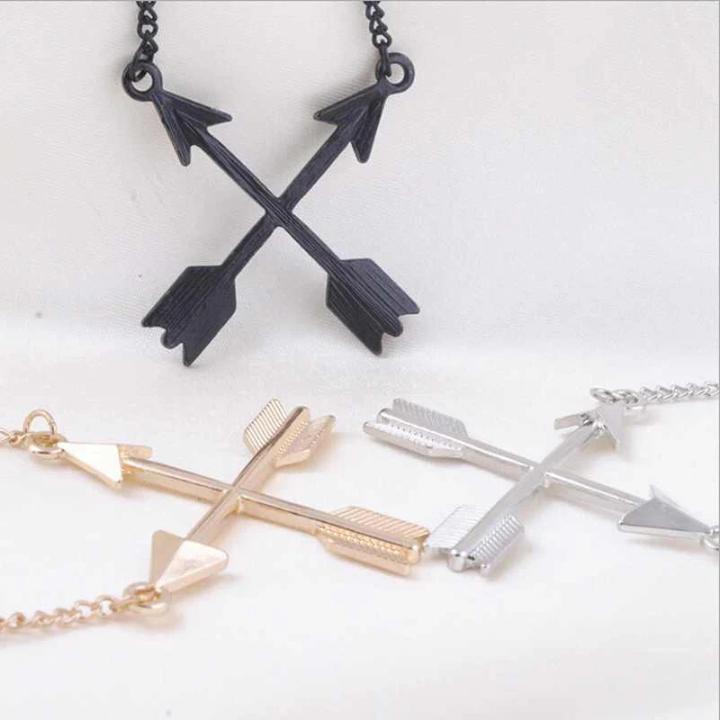 New Arrival Arrow Necklace Pendant Silver Gold Charm Bohemian Style Tribal Punk Vintage Long Sweater Chain | Украшения и