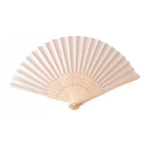 Beige 150pcs Silk Hand Fan Wedding Fold Fan Vintage Fans Customized Wedding Favor - Цвет: Beige