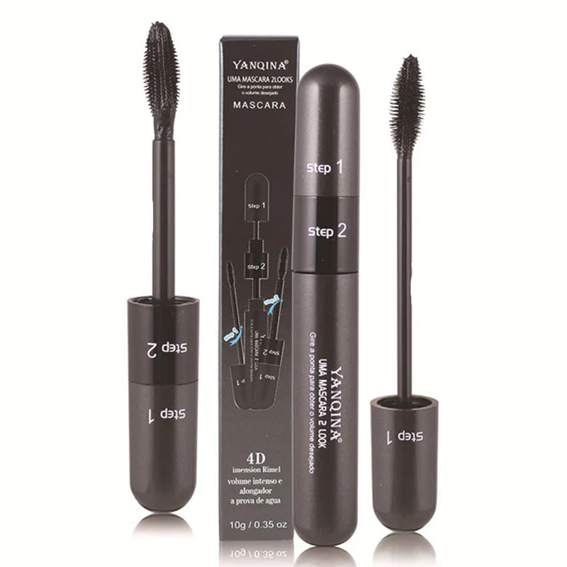 

Makeup double head 4D mascara waterproof long curling encryption long and not blooming maquiagem profissional completa