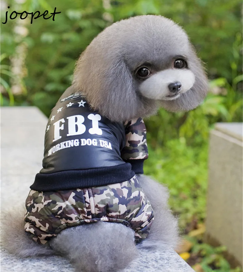 Одежда для маленькой собаки FBI нейлон Taffta верхняя одежда для питомца комбинезон для собак Одежда для питомца одежда для собаки зимняя куртка для питомца