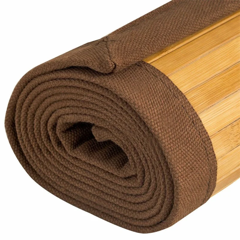 5' X 8' Bamboo Area Rug Floor Carpet High Quality Durable Natural Bamboo Construction Bedroom Anti-Slip Floor Carpet HW56389