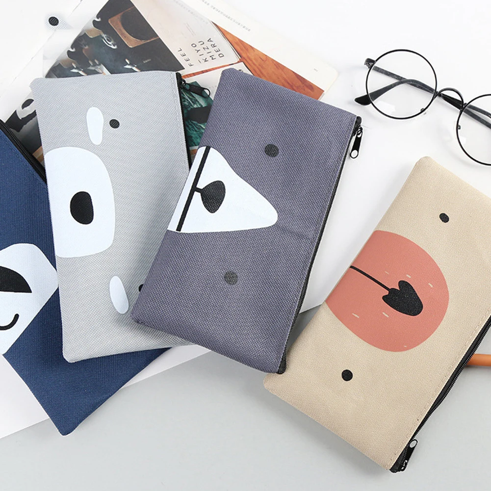 

Zipper School Cosmetics Storage Bag Cute Cartoon Pen Bear Kawaii Large Capacity Oxford Cloth Student Gift Pencil Case