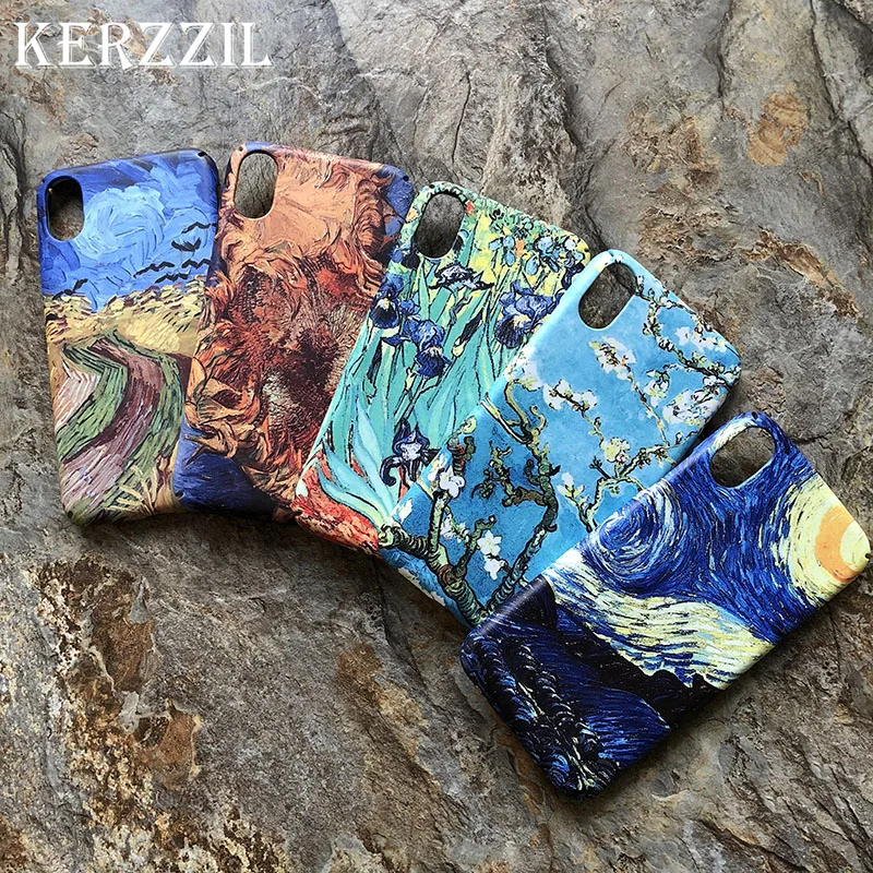 

Kerzzil Van Gogh Abstract Art Painting Matte Hard Phone Case For iPhone 11Pro X XR XS Max 8 7 6 6s Plus Starry Night Back Cover