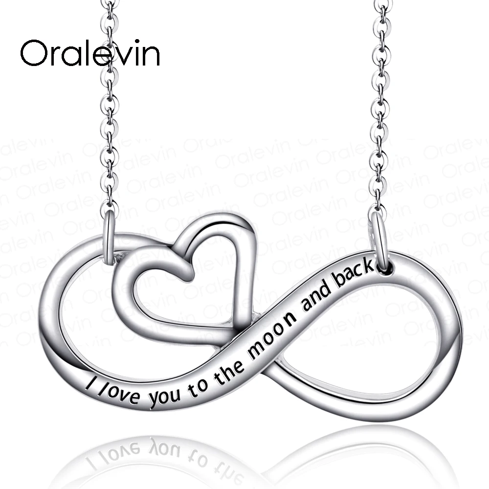 

I love you to the moon and back Infinity Pendant Necklace 10Pcs/Lot #LN1455
