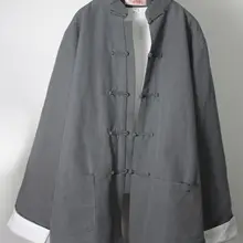 Высококачественная Мужская куртка kungfu martial arts спортивная одежда, пальто традиционные костюмы tang tai chi Топы двухслойные серые